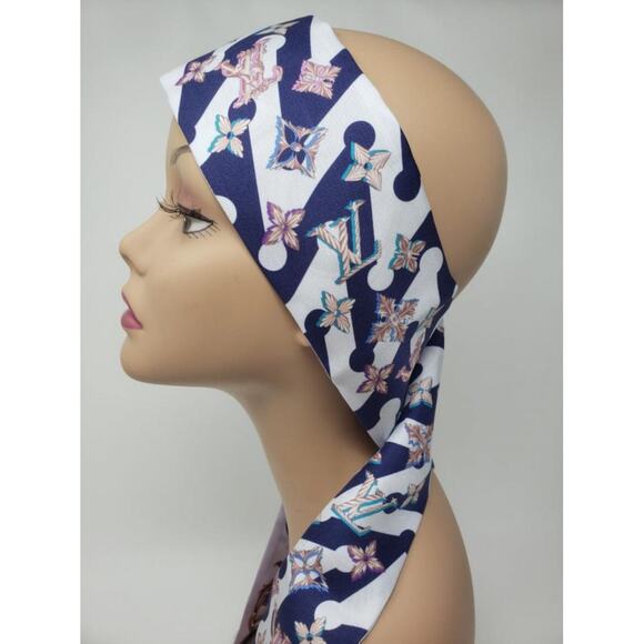 Louis Vuitton purple multicolor LV Monogram Silk Bandeau - Picture 9 of 9